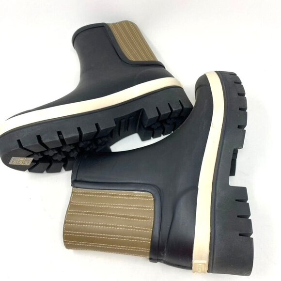 Tory Burch Hurricane Boots Foul Weather Ankle Rain Boots Black Size 9 NWOB - Picture 9 of 13